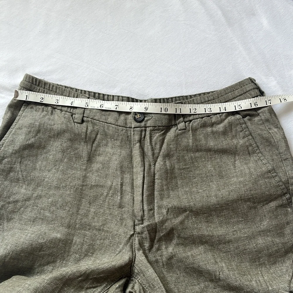 Men’s Banana Republic, Mason Athletic Tapered, Linen/Cotton Olive Green Pants
